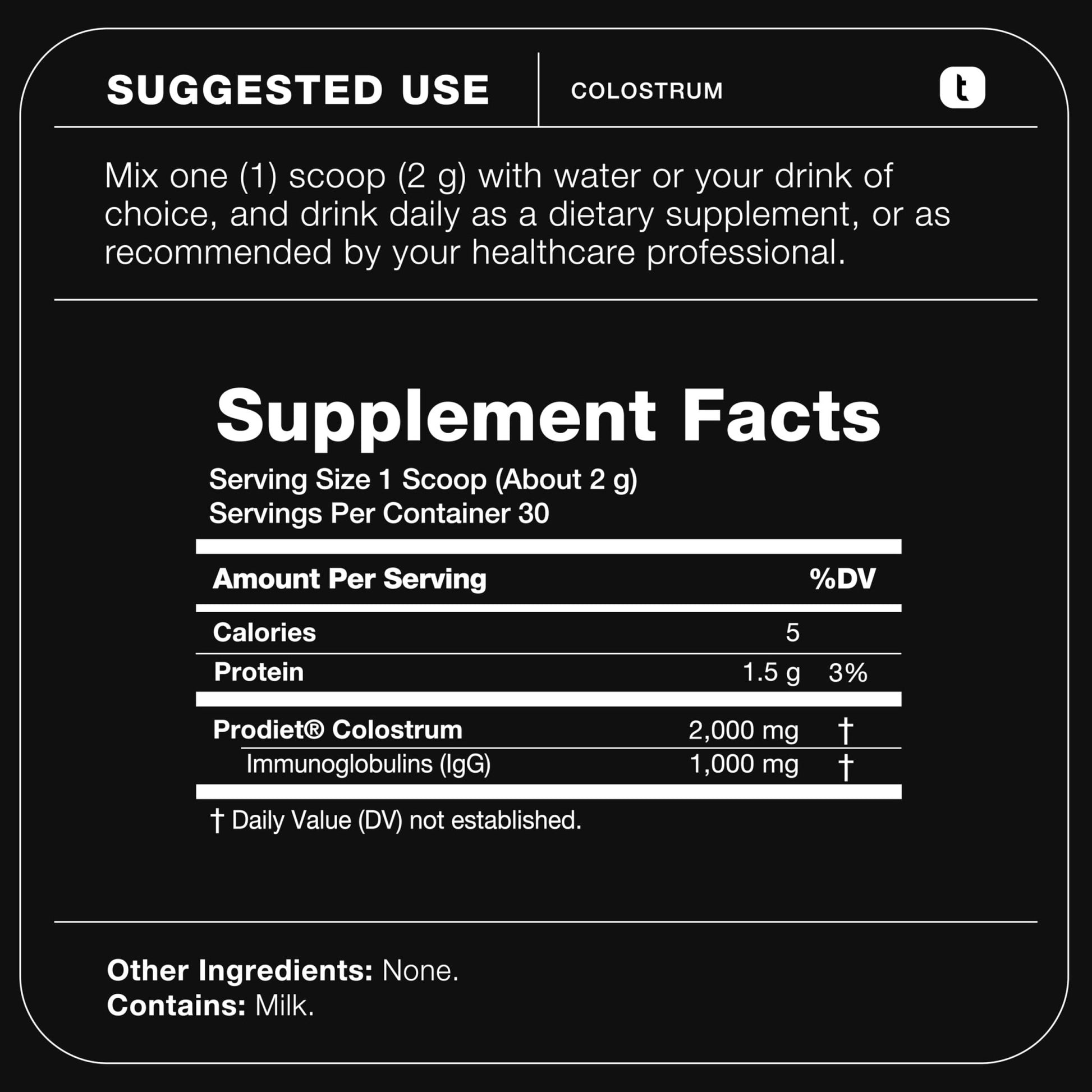 Toniiq Bovine Colostrum Powder Supplement 2000mg - 50% IgG for Gut Health, Immune Support & Skin - French Colostrum Farm-to-Jar Traceable - dailyvitalstore