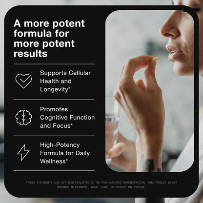 Toniiq Liposomal NAD+ and Resveratrol Supplement - 1500mg Ultra High Strength NAD Supplement - Clinically Studied Ingredients with Patented RiaGev-WS™, Resveratrol, and Niacin - 60 Capsules - dailyvitalstore