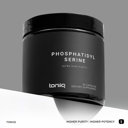 Toniiq Phosphatidylserine - 400mg Formula - World’s First 50% Purity - Highest Purity in the US - Soy Free Phosphatidylserine Supplement - dailyvitalstore