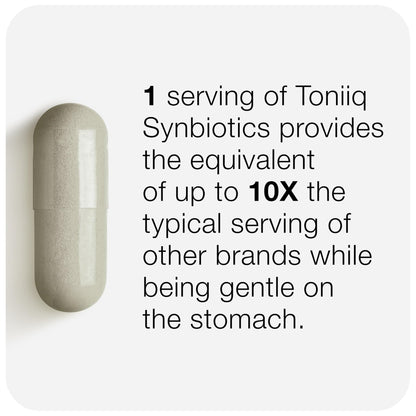 Toniiq Prebiotics and Probiotics – 200B CFU Synbiotic with Postbiotics IMMUSE® & ButyraGen® – 30 Strains for Gut & Digestive Health – Shelf-Stable - dailyvitalstore