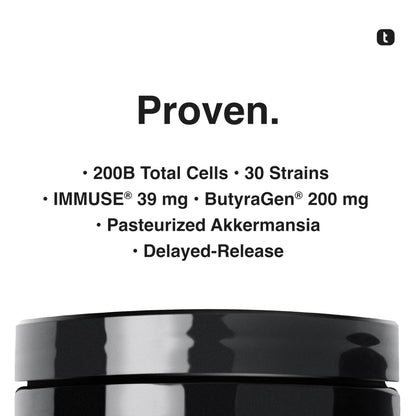 Toniiq Prebiotics and Probiotics – 200B CFU Synbiotic with Postbiotics IMMUSE® & ButyraGen® – 30 Strains for Gut & Digestive Health – Shelf-Stable - dailyvitalstore