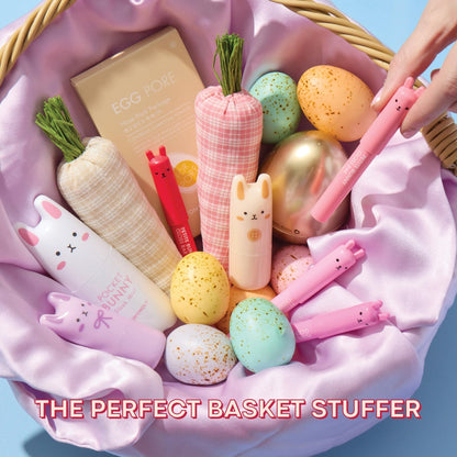 TONYMOLY Petit Bunny Lip Gloss – Easter Basket Stuffer, Cute Bunny Lip Crayon, Hydrating Korean Lip Gloss with Vitamin E for Soft, Juicy Cherry - dailyvitalstore