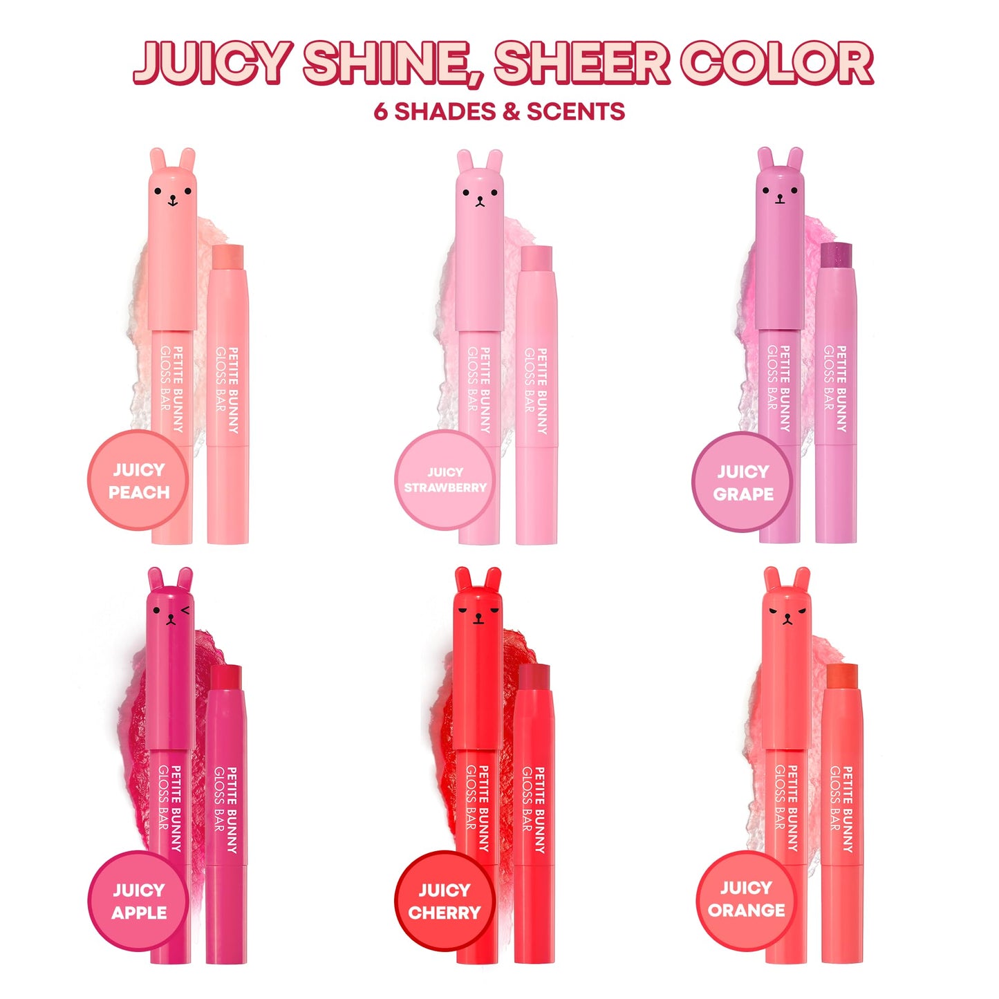 TONYMOLY Petit Bunny Lip Gloss – Easter Basket Stuffer, Cute Bunny Lip Crayon, Hydrating Korean Lip Gloss with Vitamin E for Soft, Juicy Cherry - dailyvitalstore