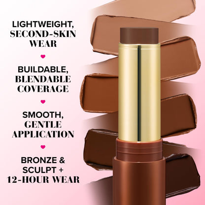 Too Faced Chocolate Soleil Melting Bronzing & Sculpting Stick | Multi-Use, Contour + Cream Bronzer Stick | Lightweight, Satin-Finish with Buildable Coverage, 0.28 Ounce, 0.28 Ounce, Chocolate Souffle - dailyvitalstore