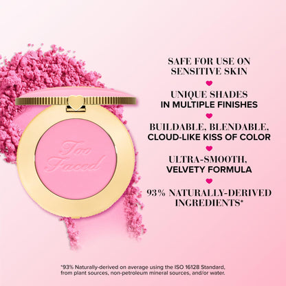 Too Faced Cloud Crush Blurring Blush | Velvety Powder Blush for Cheeks with High-Pigment Formula | 93% Naturally Derived Ingredients, Vegan & Cruelty-Free, Velvet Crush, 0.17 Ounce - dailyvitalstore