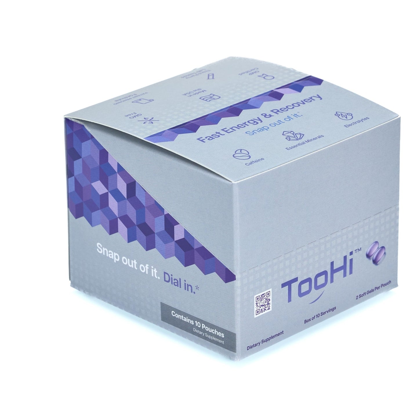 TooHi Reset Softgels - Proprietary Blend with Additional Caffeine (84mg), L-Theanine & Electrolytes | Patent Pending - 10 Doses - dailyvitalstore