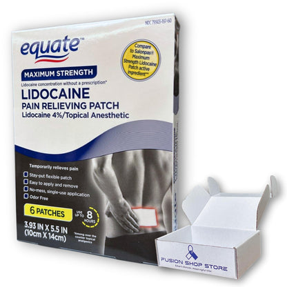Topical anesthetic 4% Patch- 6 Count (Pack of 1), Boxed By Fusion Shop Store - dailyvitalstore