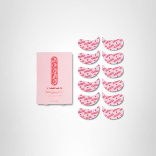 Topicals Faded Brightening Under Eye Masks | Patches to Depuff, Hydrate, Brighten and Cool | Reduce Dark Circles and Fine Lines | Contains Kojic Acid, Caffeine and Niacinamide (Set of 6) - dailyvitalstore