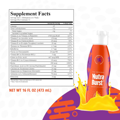 Total Life Changes NutraBurst - Liquid Multivitamin, Daily Nutritional Support, Packed with Essential Vitamins and Minerals, 16 fl. oz - dailyvitalstore