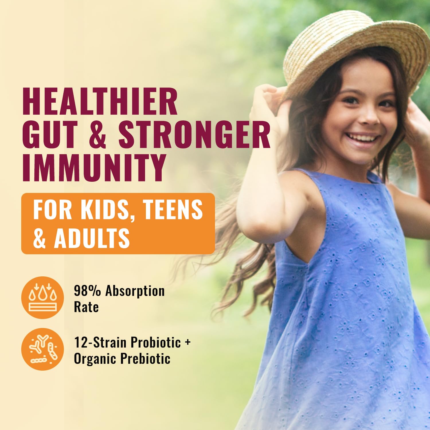 Total Nutra USDA Organic Liquid Probiotic for Kids, Women & Men, Toddler Probiotic Drops with Alfalfa Prebiotic Blend + Acidophilus for Gut Health, Vegan - dailyvitalstore