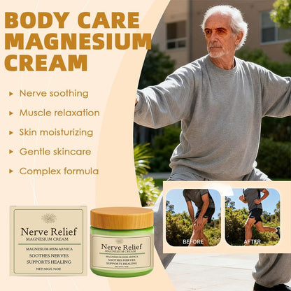 Total Relief Magnesium Cream for Nerve Relief with MSM & Arnica — Soothing Topical Support for Neuropathy & Muscle Relaxation — 2 Pack Value Set (3.52oz Total) - dailyvitalstore