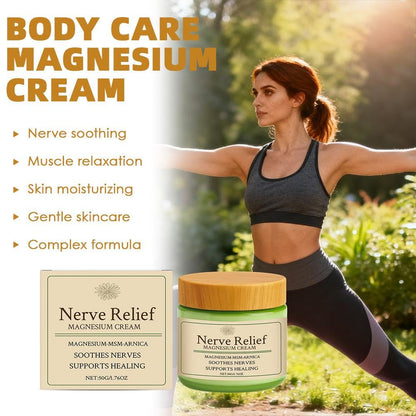 Total Relief Magnesium Cream for Nerve Relief with MSM & Arnica — Soothing Topical Support for Neuropathy & Muscle Relaxation — 2 Pack Value Set (3.52oz Total) - dailyvitalstore