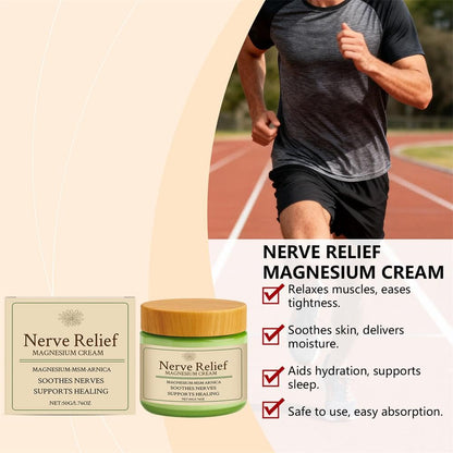 Total Relief Magnesium Cream for Nerve Relief with MSM & Arnica — Soothing Topical Support for Neuropathy & Muscle Relaxation — 2 Pack Value Set (3.52oz Total) - dailyvitalstore