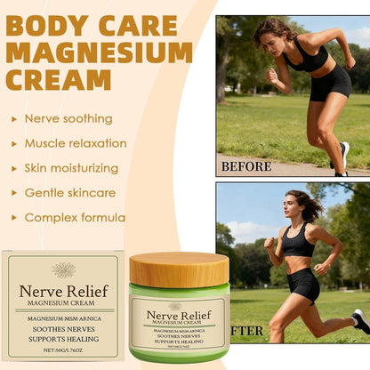 Total Relief Magnesium Cream for Nerve Relief with MSM & Arnica — Soothing Topical Support for Neuropathy & Muscle Relaxation — 2 Pack Value Set (3.52oz Total) - dailyvitalstore