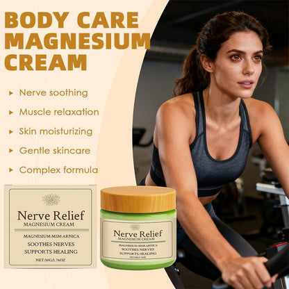 Total Relief Magnesium Cream - Nerve Relief Magnesium Cream with MSM & Arnica,Total ReliefCream for Muscle Relaxation, Soothes Nerves & Daily Soothing Support, Deep Hydration,50g/1.76oz - dailyvitalstore