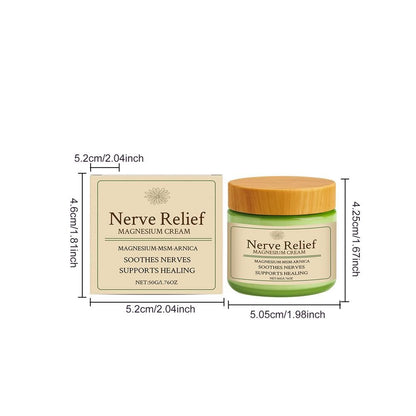 Total Relief Magnesium Cream - Nerve Relief Magnesium Cream with MSM & Arnica,Total ReliefCream for Muscle Relaxation, Soothes Nerves & Daily Soothing Support, Deep Hydration,50g/1.76oz - dailyvitalstore