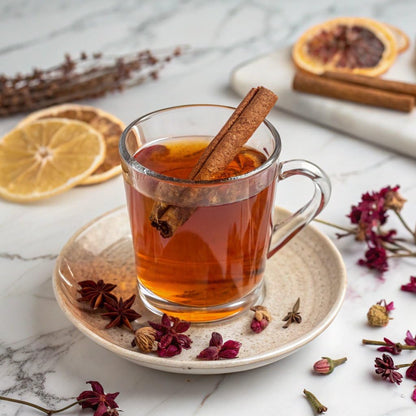 Total Tea SIimming Detox Tea Caffeine Free - 25 Day Detox - Herbal Tea with Chamomile, Hibiscus Tea & Ginger Root for Colon Cleanse – Natural Citrus & Cinnamon - dailyvitalstore