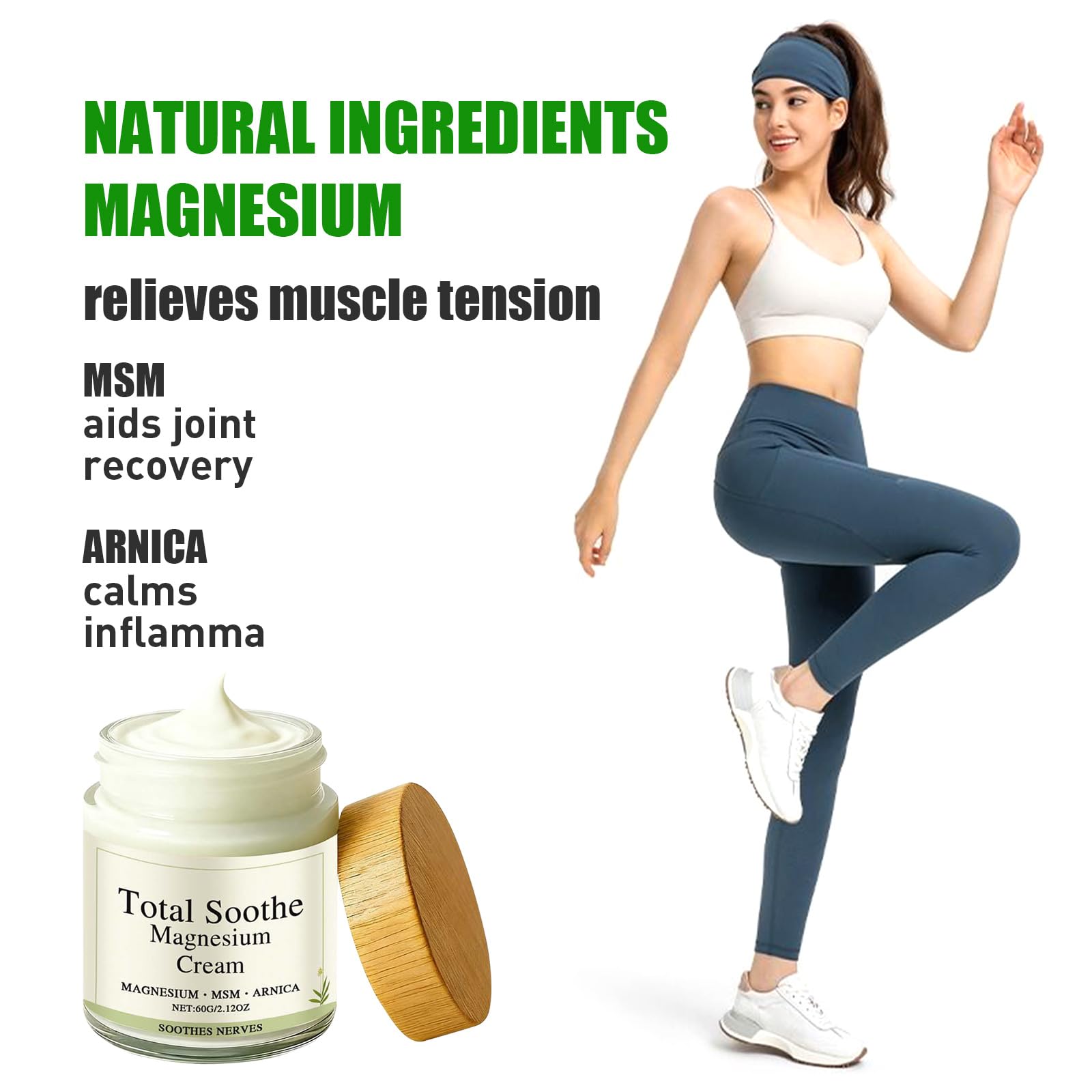 TotalRelief Magnesium Cream - MSM & Arnica – Fast Absorbing, Joint Relief Cream with Mineral Delivery Formula,Non-Greasy Topical for Everyday Joint & Muscle Comfort - dailyvitalstore