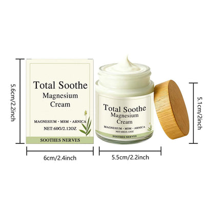 TotalRelief Magnesium Cream - MSM & Arnica – Fast Absorbing, Joint Relief Cream with Mineral Delivery Formula,Non-Greasy Topical for Everyday Joint & Muscle Comfort - dailyvitalstore