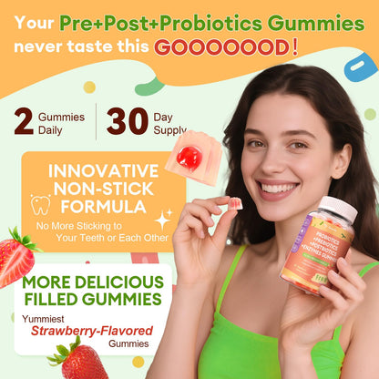 Totaria Sugar Free 5-in-1 Probiotic Prebiotic Postbiotic Gummy, 36 Strains Probiotics for Women Men with Digestive Enzymes, Peppermint, Complete Immune, - dailyvitalstore