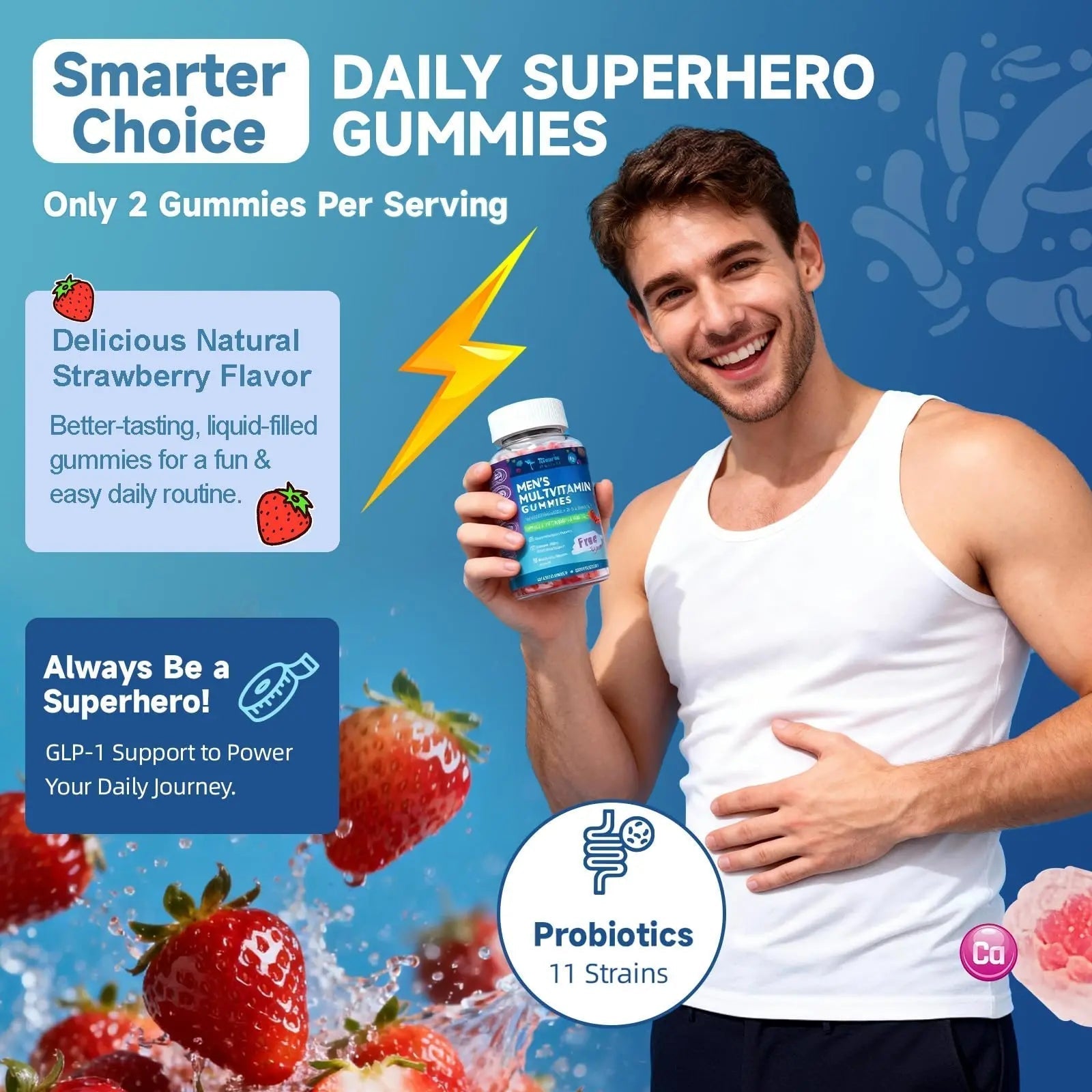 Totaria Sugar Free Multivitamin for Men with Omega 3, Probiotics, Mens Multivitamins Gummies w/Methylated B Complex - dailyvitalstore