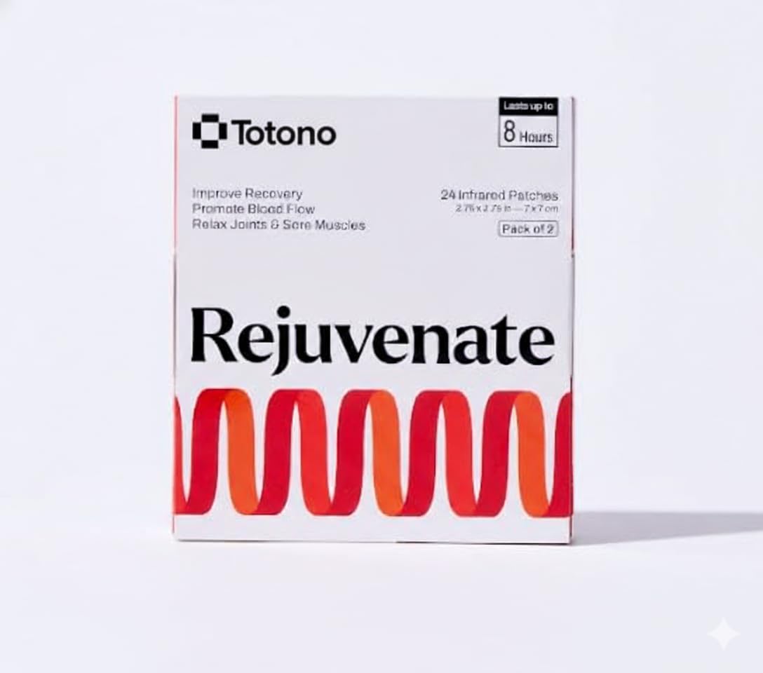 Totono Infrared Therapy Patches – 24 Far‑Infrared Bioceramic Patches (24 Pack) – Drug-Free, Portable, Essential Oil‑Infused for Muscles & Joints - dailyvitalstore