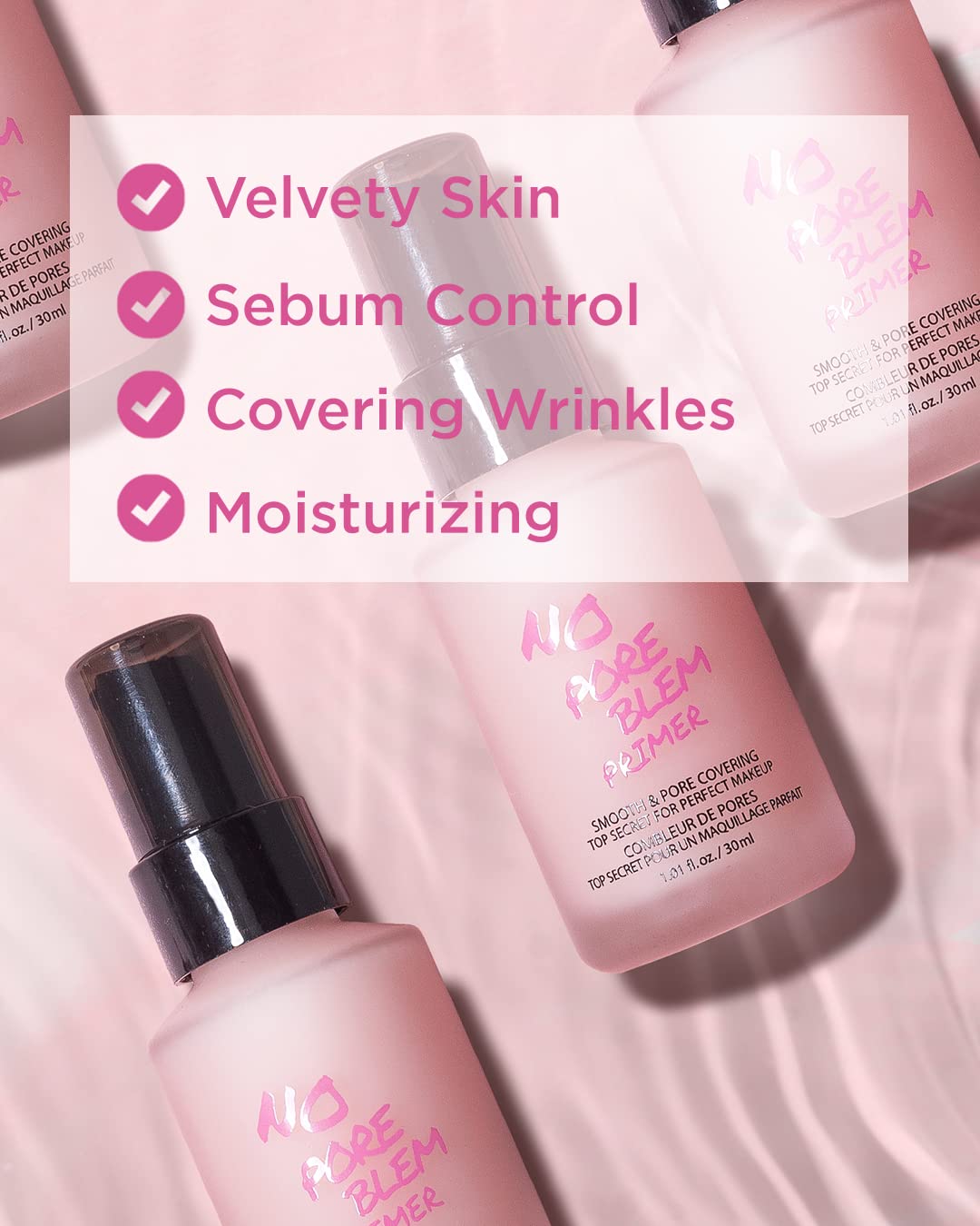 TOUCH IN SOL No Poreblem Primer – Pore Primer for Korean Makeup, Mattifying Primer for Oily Skin, Pore Eraser for Large Pores, Blurring Finish from K Beauty (1.01 fl.oz/30ml) - dailyvitalstore