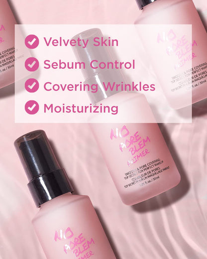 TOUCH IN SOL No Poreblem Primer – Pore Primer for Korean Makeup, Mattifying Primer for Oily Skin, Pore Eraser for Large Pores, Blurring Finish from K Beauty (1.01 fl.oz/30ml) - dailyvitalstore