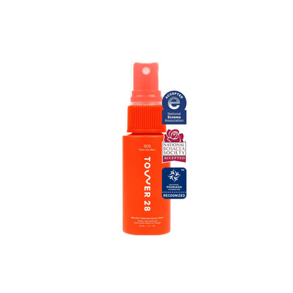Tower 28 SOS Daily Rescue Facial Spray - Hypochlorous Acid Spray to Help Reduce Redness, Calm Irritation + Alleviate Flare-Ups - Purifying Travel Size Face Toner - Everyday Skin Care Essential (1 oz) - dailyvitalstore