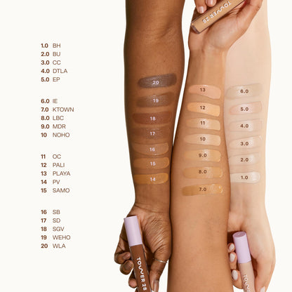 Tower 28 Swipe Serum Concealer - Hydrating Medium-Full Coverage Concealer + Under Eye Brightener - Skin Care Infused Makeup with Hyaluronic Acid + Soothing Centella - 1.0 Fair/Neutral (0.22 oz) - dailyvitalstore