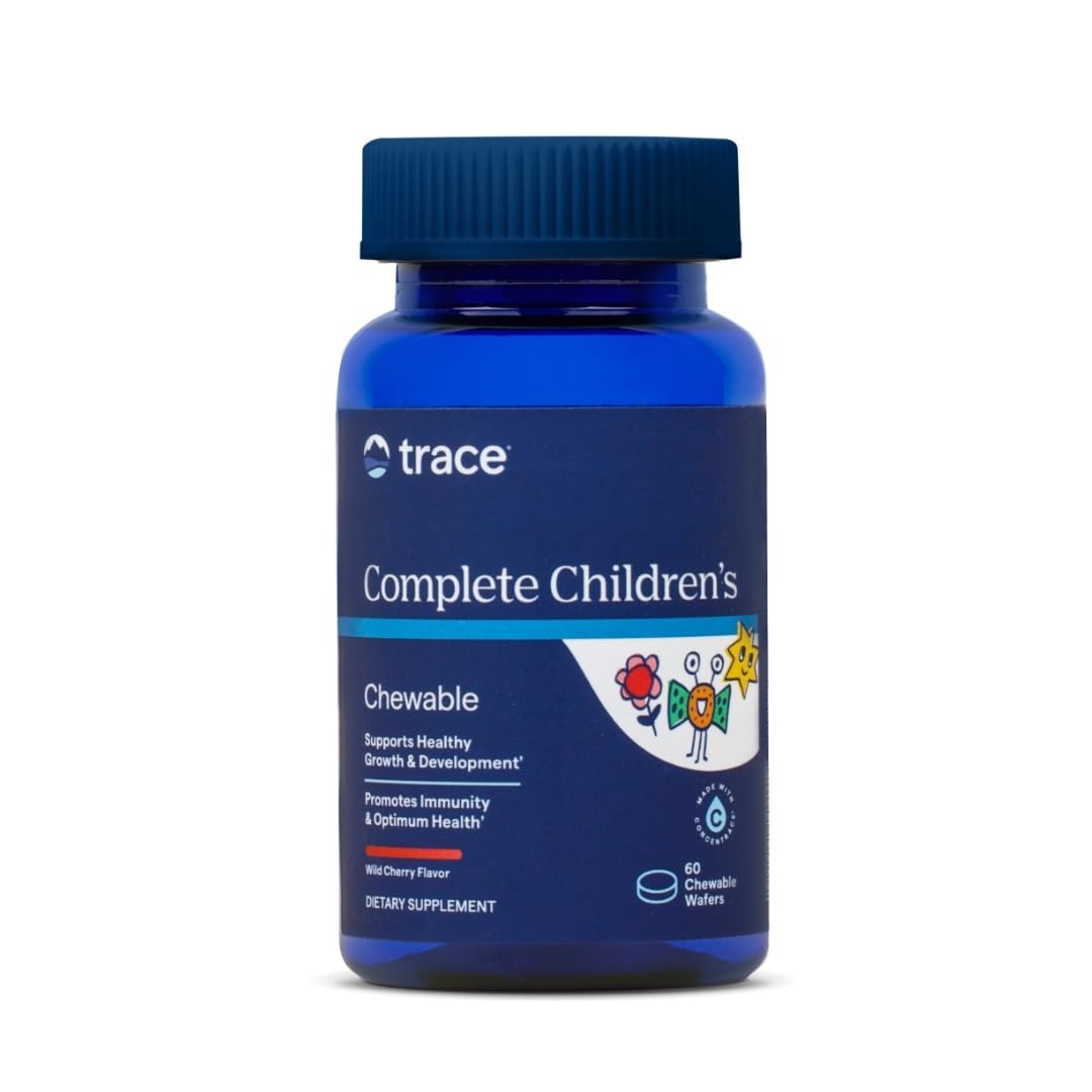 Trace Minerals Complete Children's Chewable - Gluten-Free Multivitamin for Kids - Chewable Multivitamin Supplement to Support Health & Development - 60 Chewable Wafers (30 Servings) - dailyvitalstore