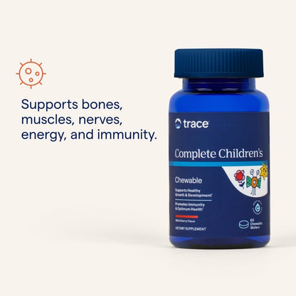 Trace Minerals Complete Children's Chewable - Gluten-Free Multivitamin for Kids - Chewable Multivitamin Supplement to Support Health & Development - 60 Chewable Wafers (30 Servings) - dailyvitalstore