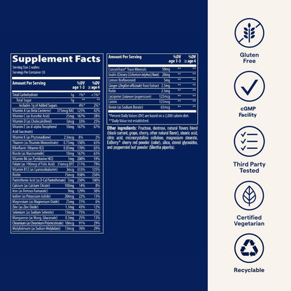 Trace Minerals Complete Children's Chewable - Gluten-Free Multivitamin for Kids - Chewable Multivitamin Supplement to Support Health & Development - 60 Chewable Wafers (30 Servings) - dailyvitalstore