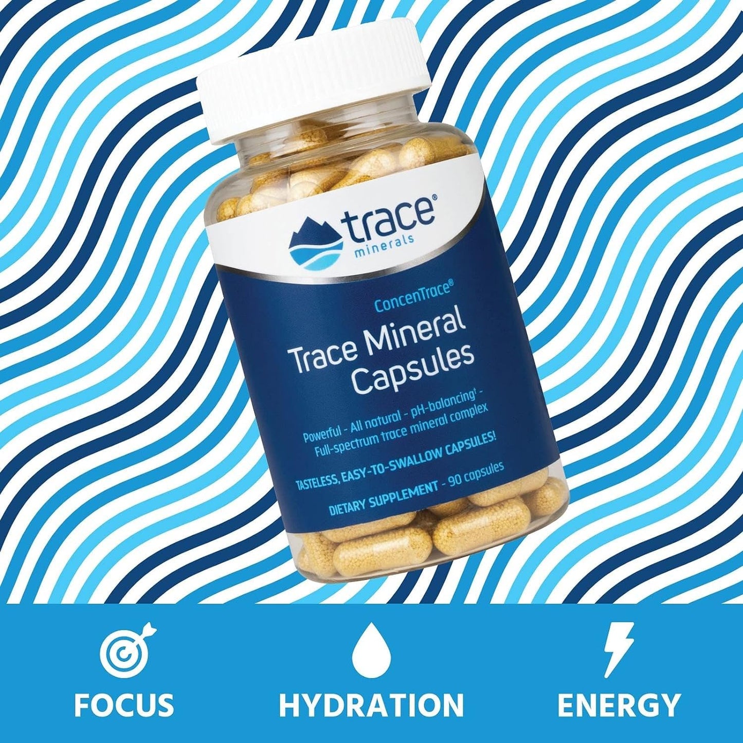 Trace Minerals ConcenTrace Trace Mineral Capsules - ConcenTrace Capsules for Overall Health - Bone Strength, Muscle Recovery & Energy Support - dailyvitalstore