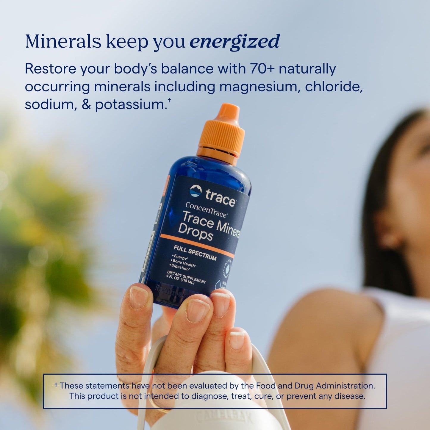 Trace Minerals ConcenTrace Trace Mineral Drops | Supports Energy, Digestion, Bone Health & Hydration, 70+ Ionic w/Magnesium, Chloride & Potassium - dailyvitalstore