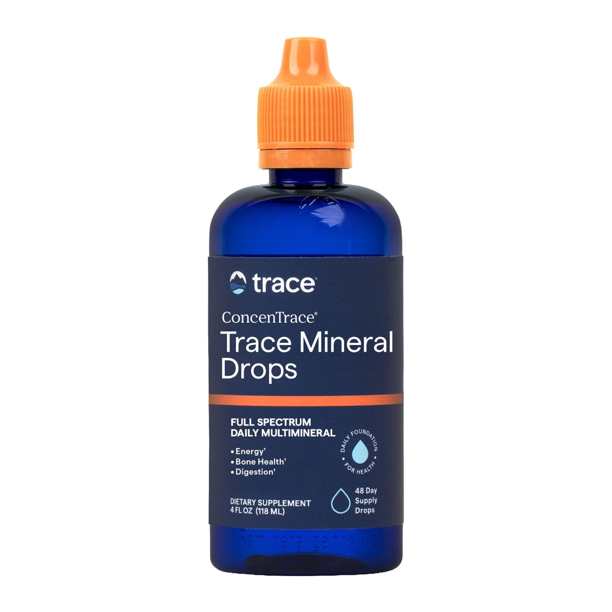 Trace Minerals ConcenTrace Trace Mineral Drops | Supports Energy, Digestion, Bone Health & Hydration, 70+ Ionic w/Magnesium, Chloride & Potassium - dailyvitalstore