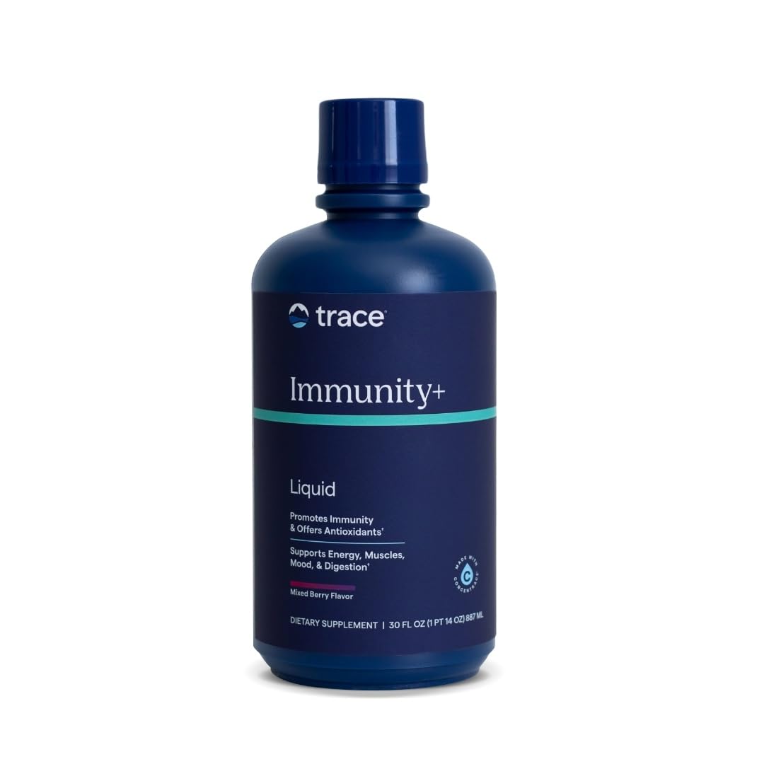 Trace Minerals Immunity+ - Liquid Supplement for Healthy Body & Immune Support - Elderberry Multivitamin - Formulated with Ionic Trace Minerals - Sugar-Free - Mixed Berry - 30 fl oz (30 Servings) - dailyvitalstore
