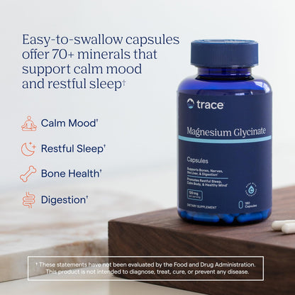 Trace Minerals Magnesium Glycinate - Gentle Magnesium Glycinate Supplement for Healthy Sleep & Relaxation Support - Healthy Mind & Energy - dailyvitalstore