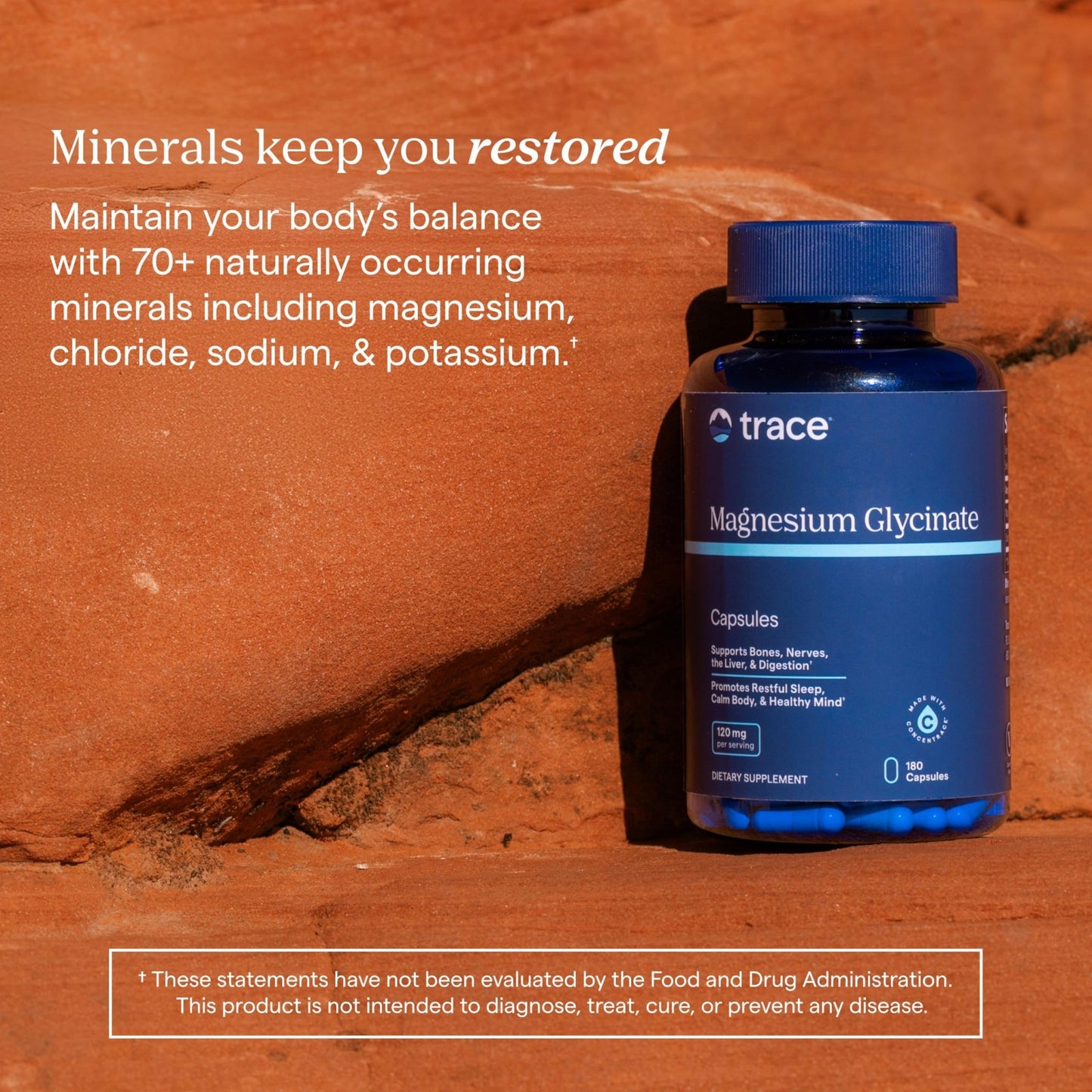 Trace Minerals Magnesium Glycinate - Gentle Magnesium Glycinate Supplement for Healthy Sleep & Relaxation Support - Healthy Mind & Energy - dailyvitalstore
