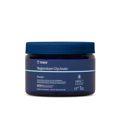 Trace Minerals Magnesium Glycinate Powder - Daily Magnesium Powder for Sleep Support - Calming Bedtime Drink - Natural & Gentle - Mixed Berry Lemonade - 180g (60 Servings) - dailyvitalstore