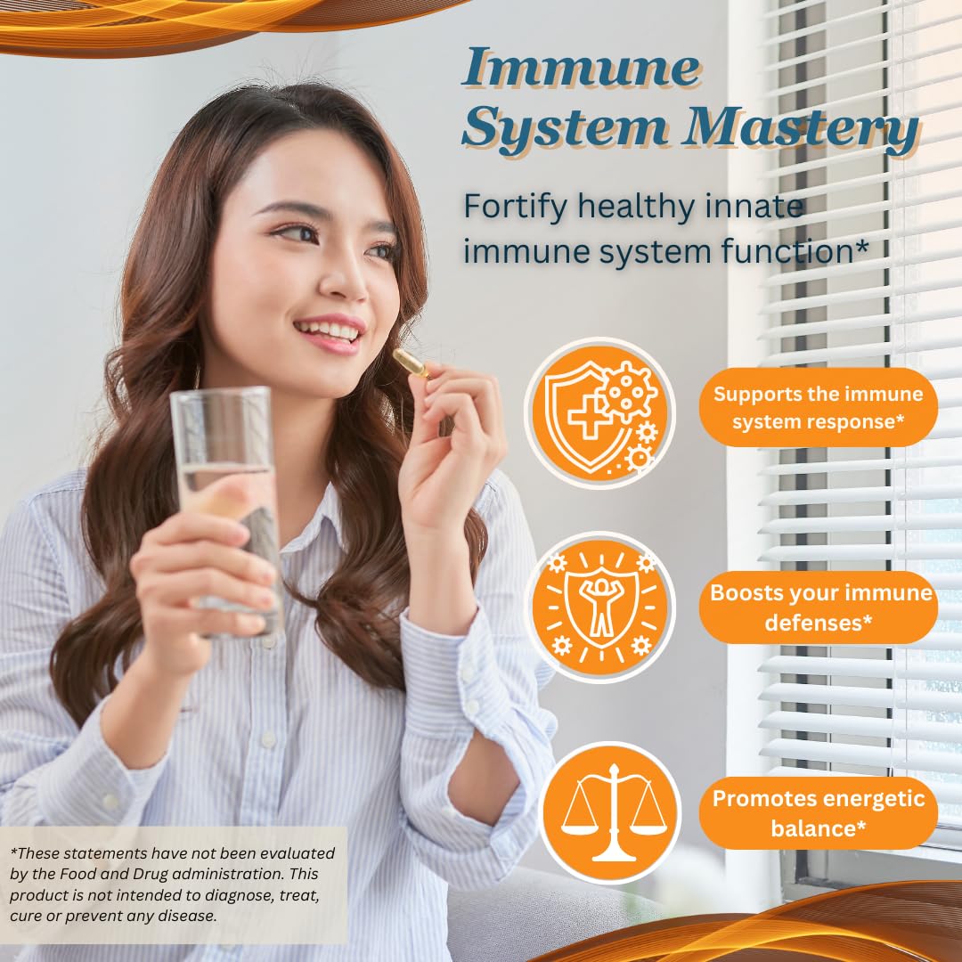 Transfer Factor Enhanced, 100 Natural Capsules, Immune Support - Transfer Factor Multi Immune from Cow Colostrum, Egg Yolk & Special Blend of Mushrooms - dailyvitalstore