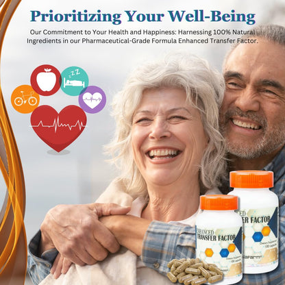 Transfer Factor Enhanced, 100 Natural Capsules, Immune Support - Transfer Factor Multi Immune from Cow Colostrum, Egg Yolk & Special Blend of Mushrooms - dailyvitalstore