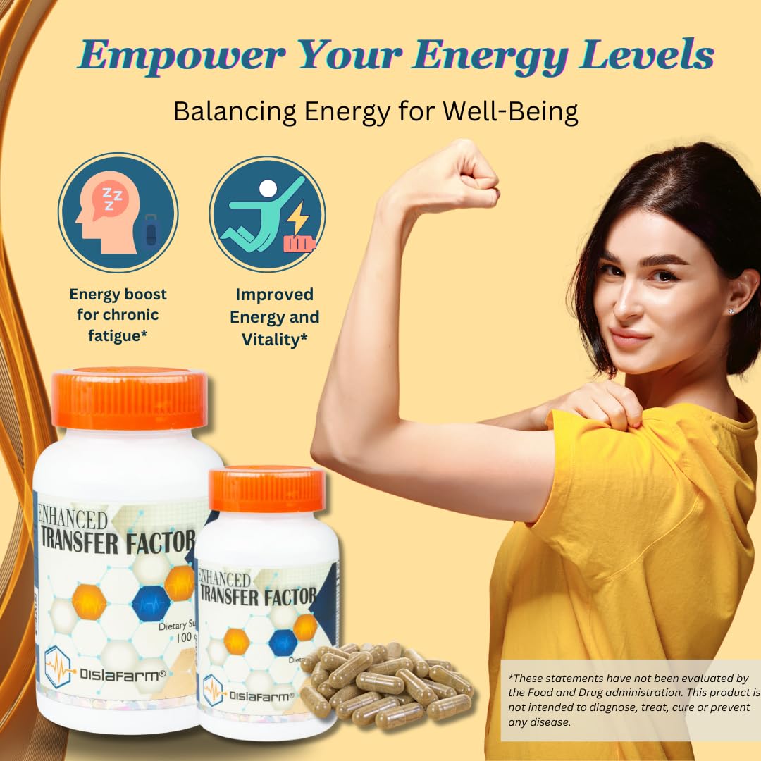 Transfer Factor Enhanced, 100 Natural Capsules, Immune Support - Transfer Factor Multi Immune from Cow Colostrum, Egg Yolk & Special Blend of Mushrooms - dailyvitalstore
