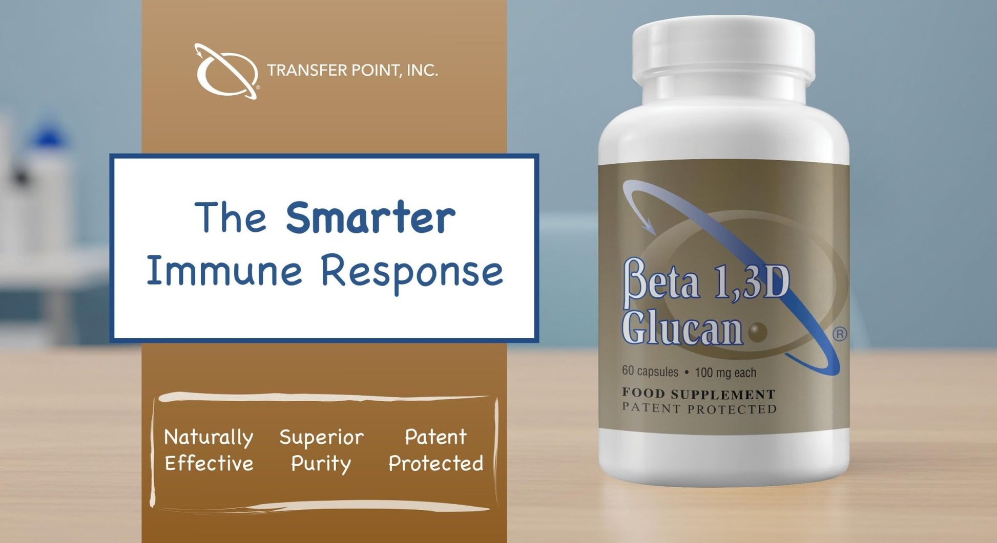 Transfer Point Yeast-Derived Beta 1,3D Glucan (1,3/1,6 B-Glucans) 200mg, Minimum 85% Beta Glucan Content, Non-GMO, Vegetarian, All-Natural Immune Support, 60 Capsules - dailyvitalstore