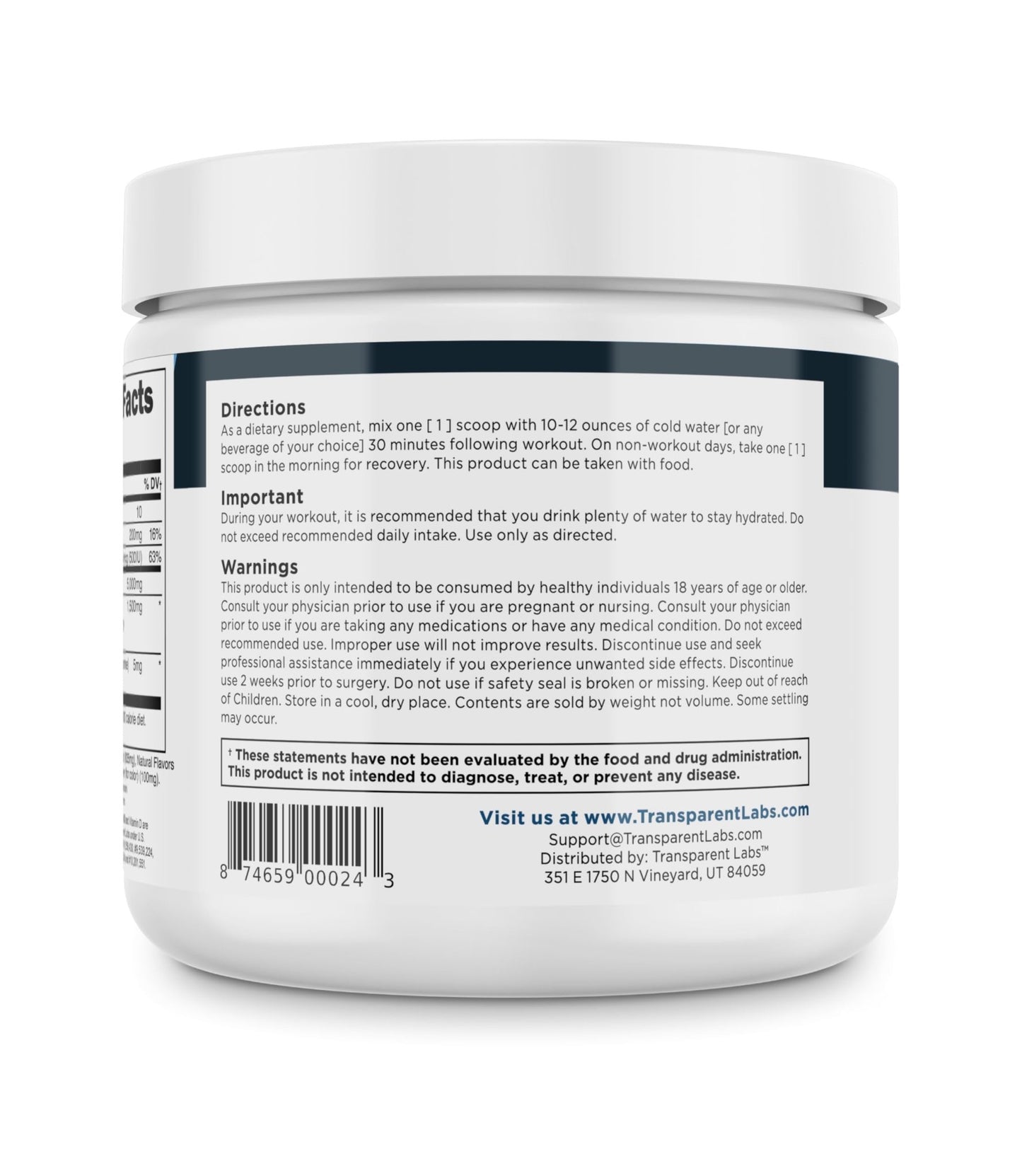 Transparent Labs Creatine HMB - Creatine Monohydrate Powder with HMB for Muscle Growth, Increased Strength, Enhanced Energy Output, and Improved Athletic Performance - dailyvitalstore
