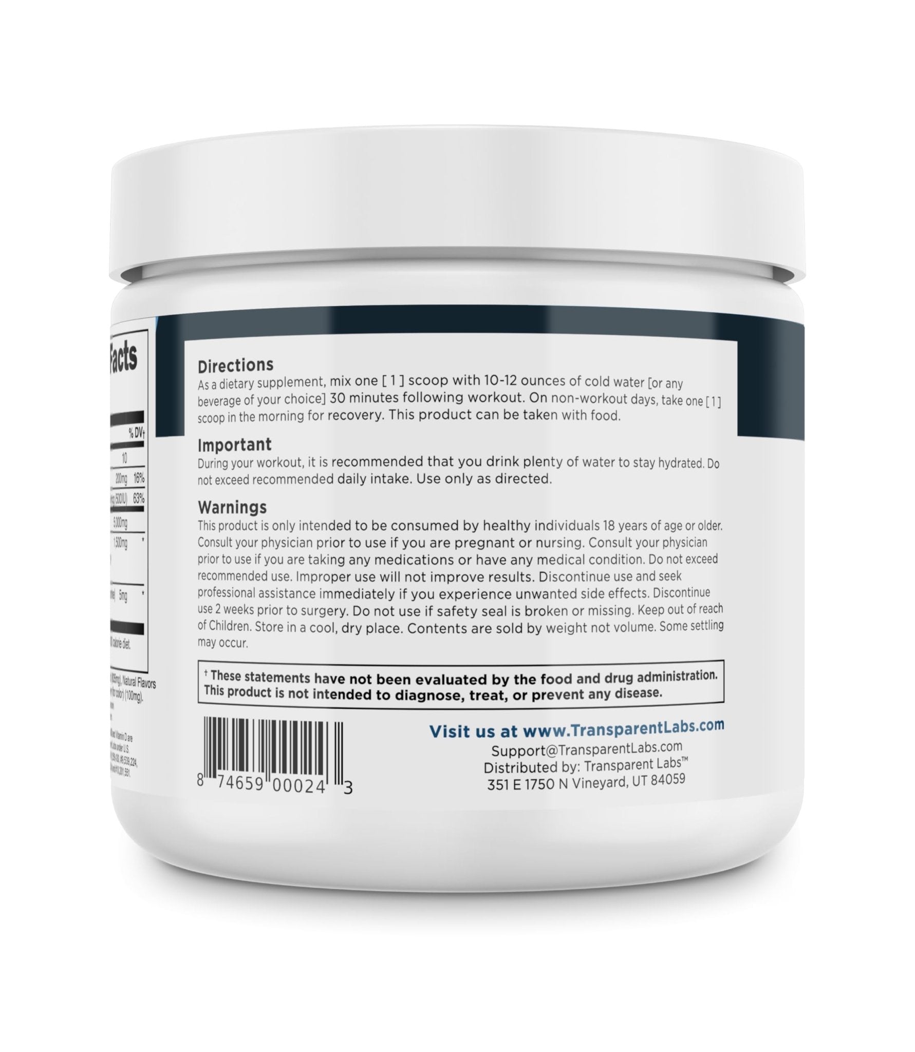 Transparent Labs Creatine HMB - Creatine Monohydrate Powder with HMB for Muscle Growth, Increased Strength, Enhanced Energy Output, and Improved Athletic Performance - dailyvitalstore
