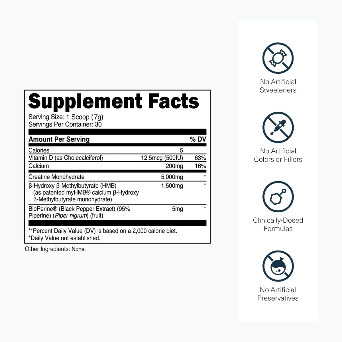 Transparent Labs Creatine HMB - Creatine Monohydrate Powder with HMB for Muscle Growth, Increased Strength, Enhanced Energy Output, and Improved Athletic Performance - 30 Servings, Unflavored - dailyvitalstore