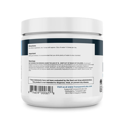 Transparent Labs Hydrate Naturally Sweetened Electrolytes Powder - Hydration Powder Electrolytes with Coconut Water, Calcium, Taurine, & Potassium - dailyvitalstore