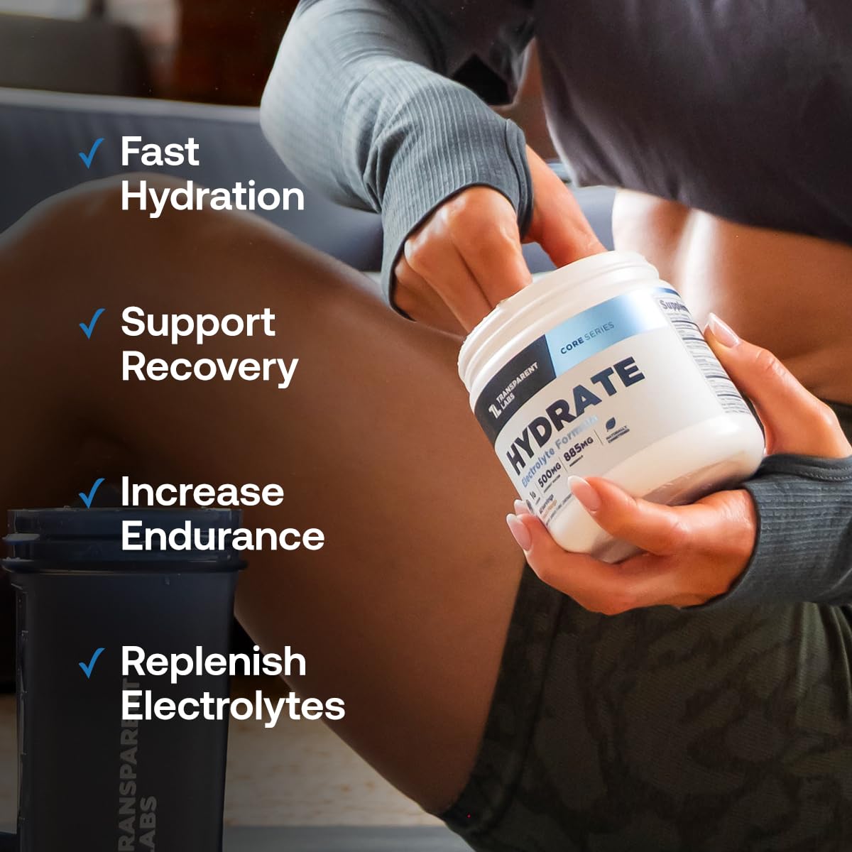 Transparent Labs Hydrate Naturally Sweetened Electrolytes Powder - Hydration Powder Electrolytes with Coconut Water, Calcium, Taurine, & Potassium - dailyvitalstore