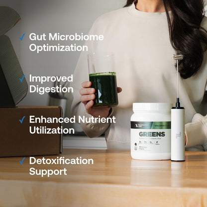 Transparent Labs Prebiotic Greens - Superfood Powder & Antioxidants Supplement with Organic Spirulina, Chloerra, Acacia, & Green Banana Powder - 30 Servings, Unflavored - dailyvitalstore